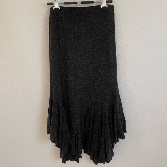 Maxi Skirt Pull On Elastic Waist Size Small Gray - Picture 2 of 8